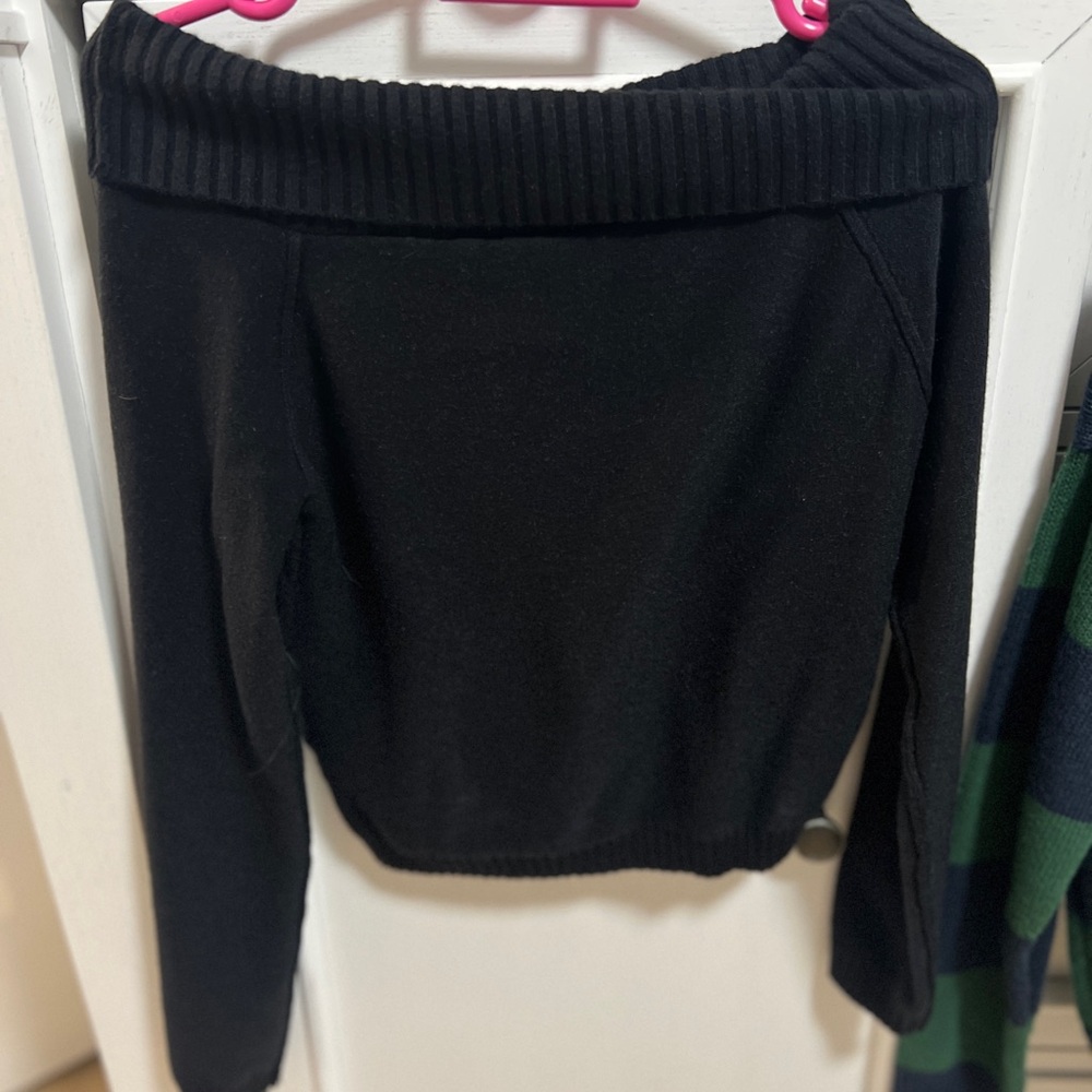 Black Off-Shoulder Sweater